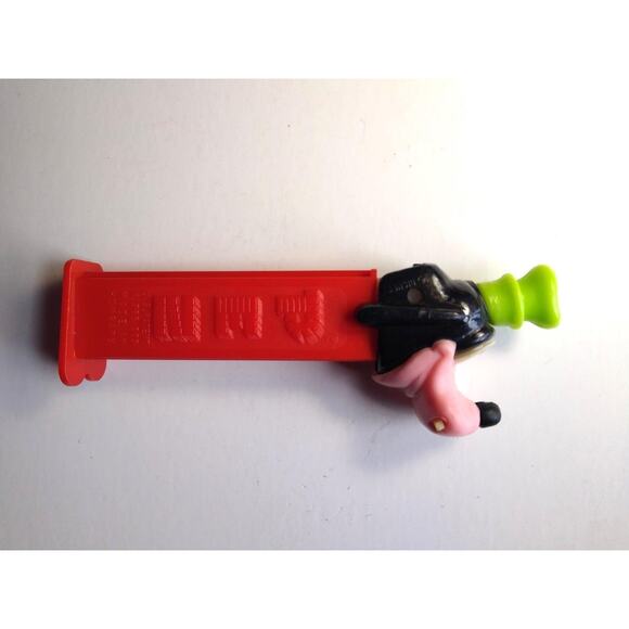 Vintage Goofy Pez Dispenser - Red Stem Black Head Green Hat Hungary Clean - Picture 3 of 6
